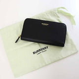 Burberry Long Wallet Purse 80840411 leather black Zip Around mens(Unisex)