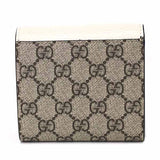 Gucci Bifold Wallet 598587 GG Supreme Canvas white Double G Bicolor Medium Wallet Women