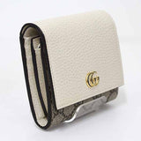 Gucci Bifold Wallet 598587 GG Supreme Canvas white Double G Bicolor Medium Wallet Women
