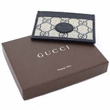 Gucci Card Case 673002 GG Supreme Canvas beige Interlocking G mens