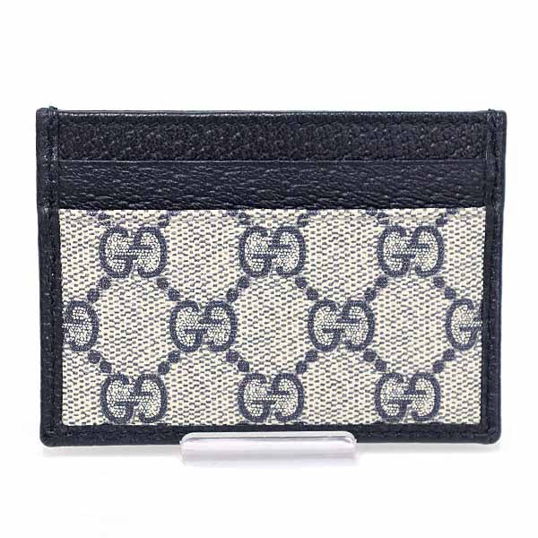 Gucci Card Case 673002 GG Supreme Canvas beige Interlocking G mens