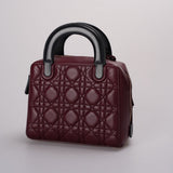 Christian Dior Lambskin Burgundy Cannage Lily Tote Bag