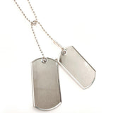 Gucci Necklace Silver925 Silver Ball chain dog tag double plate