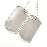 Gucci Necklace Silver925 Silver Ball chain dog tag double plate