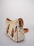 Louis Vuitton Takashi Murakami White Multicolore Monogram Coated Canvas Petit Noe Bag Gold Hardware
