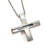 Gucci Necklace Silver925 black Black rhodium plating Cross Cutout G