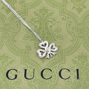 Gucci Necklace Silver925, pearl Silver Ribbon motif