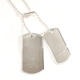 Gucci Necklace Silver925 Silver Ball chain dog tag double plate