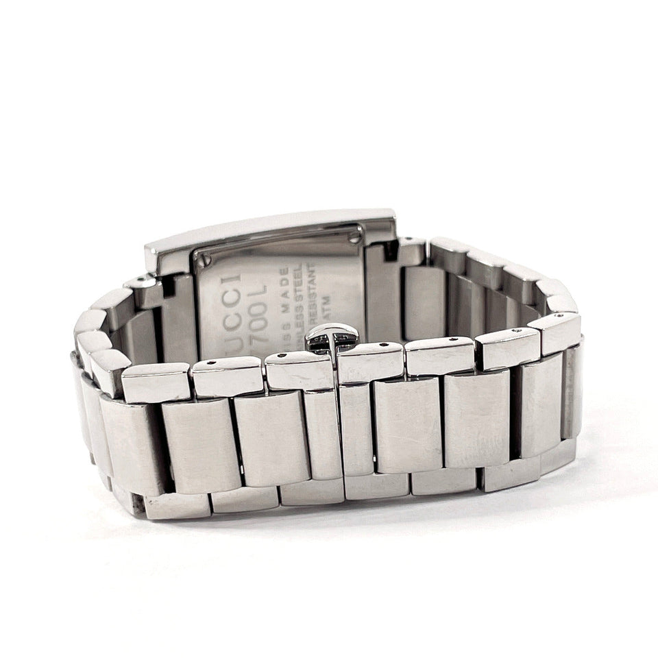 Gucci Watches Quartz 7700L Stainless Steel Silver black dial