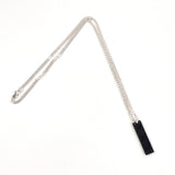 Gucci Necklace Silver925 , Leather Silver GG Tag Chain