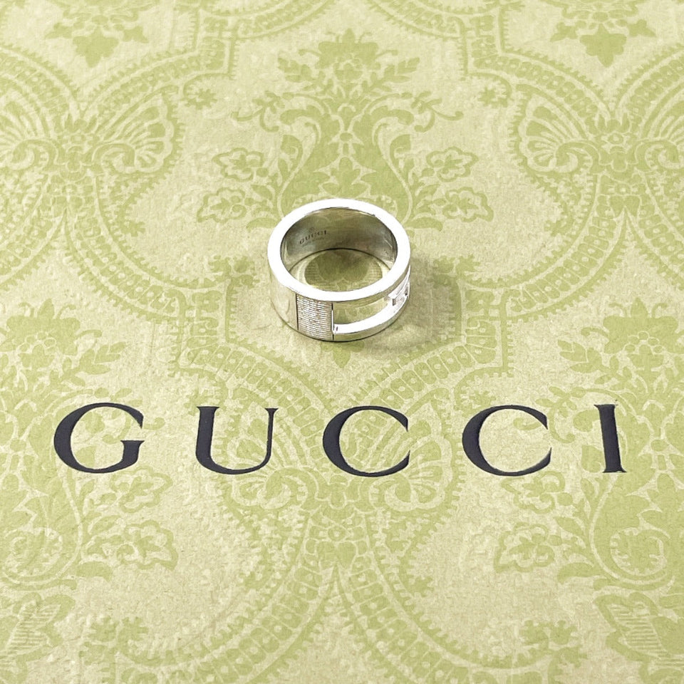 Gucci Ring Silver925 Silver Branded Cutout G 8