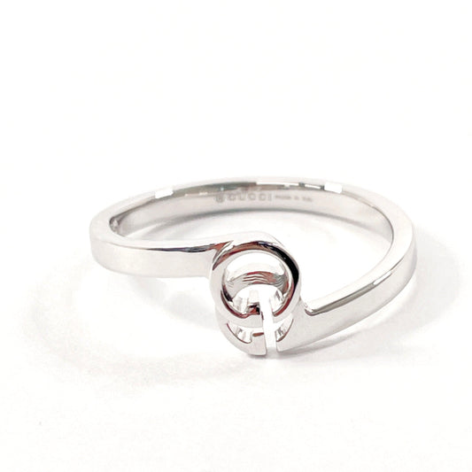 Gucci Ring K18 white gold Silver GG running