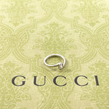 Gucci Ring K18 white gold Silver GG running