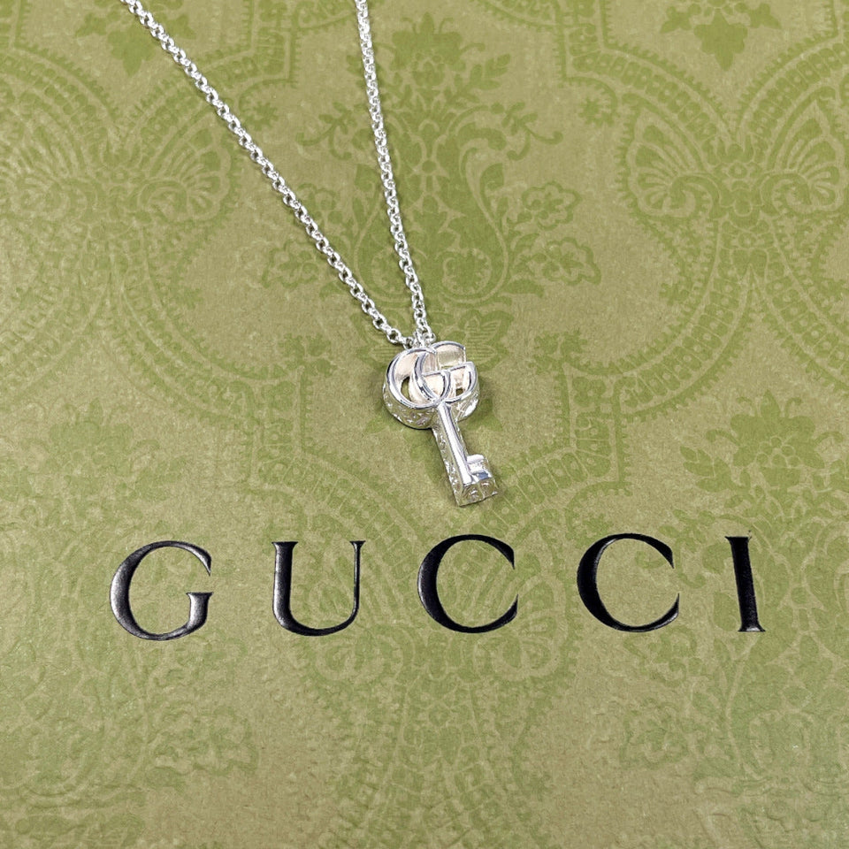Gucci Necklace Silver Silver Arabesque double G key