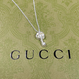 Gucci Necklace Silver Silver Arabesque double G key