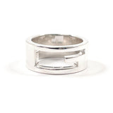 Gucci Ring Silver925 Silver Branded Cutout G 9