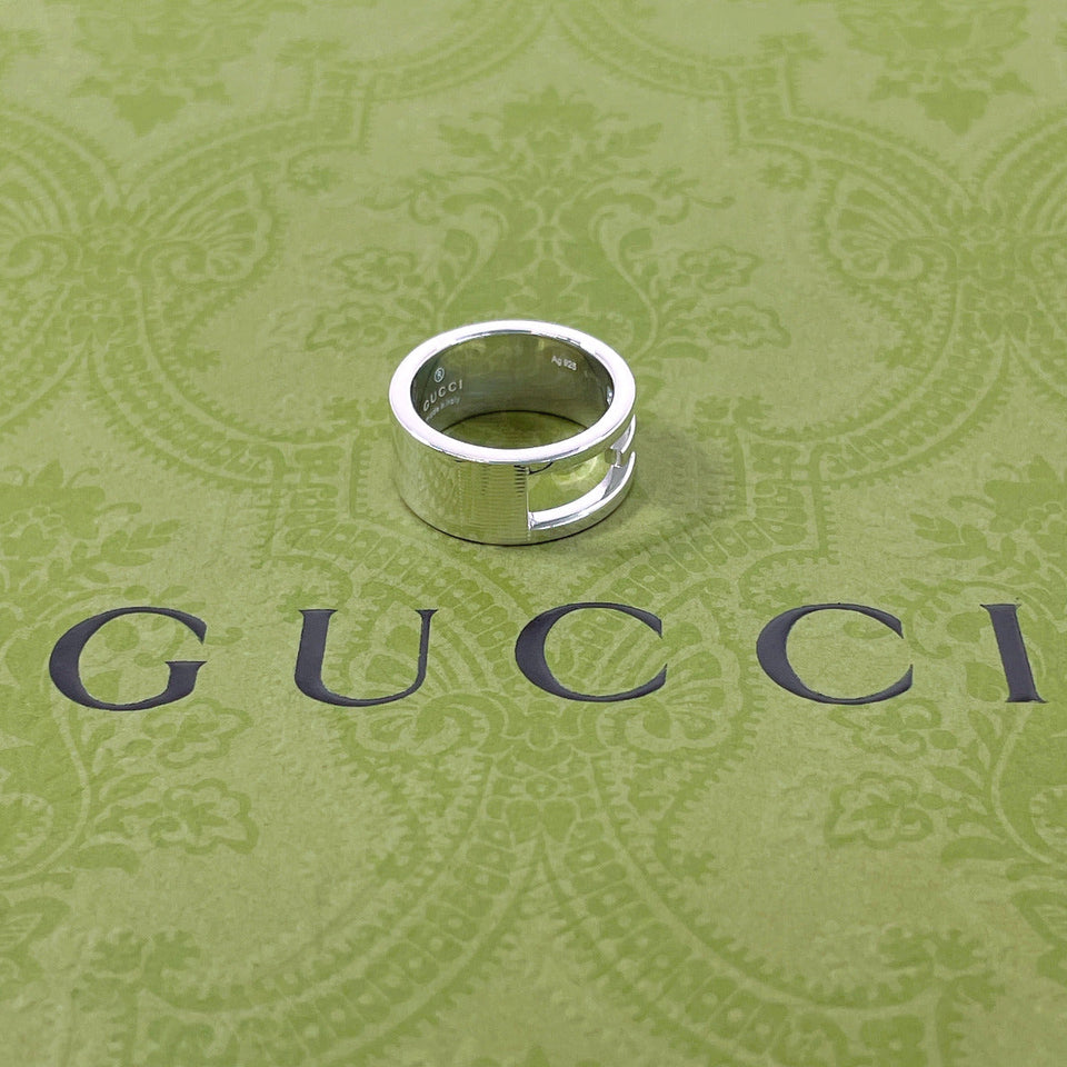Gucci Ring Silver925 Silver Branded Cutout G 9