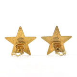 Chanel Star Coco Mark Earrings Gold