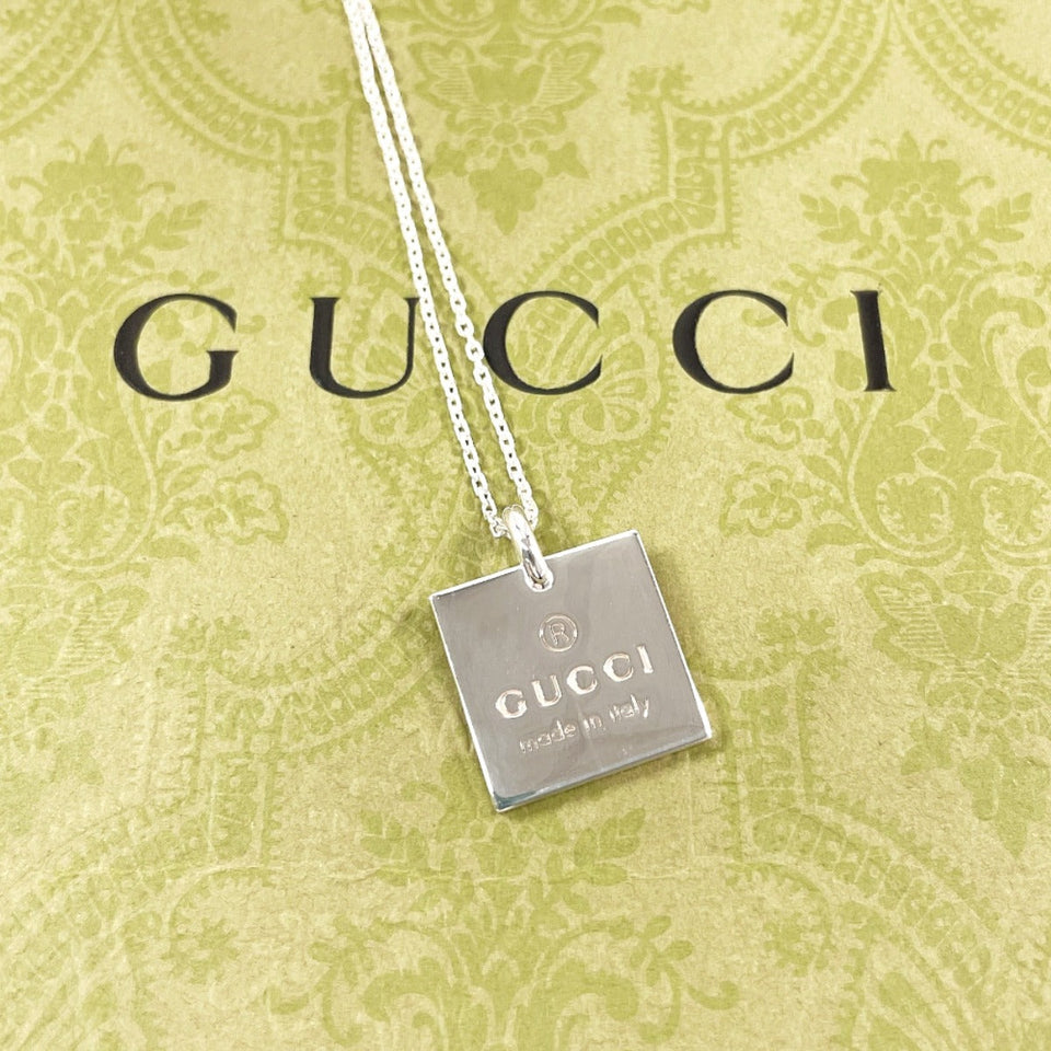 Gucci Necklace Silver925 Silver Square plate
