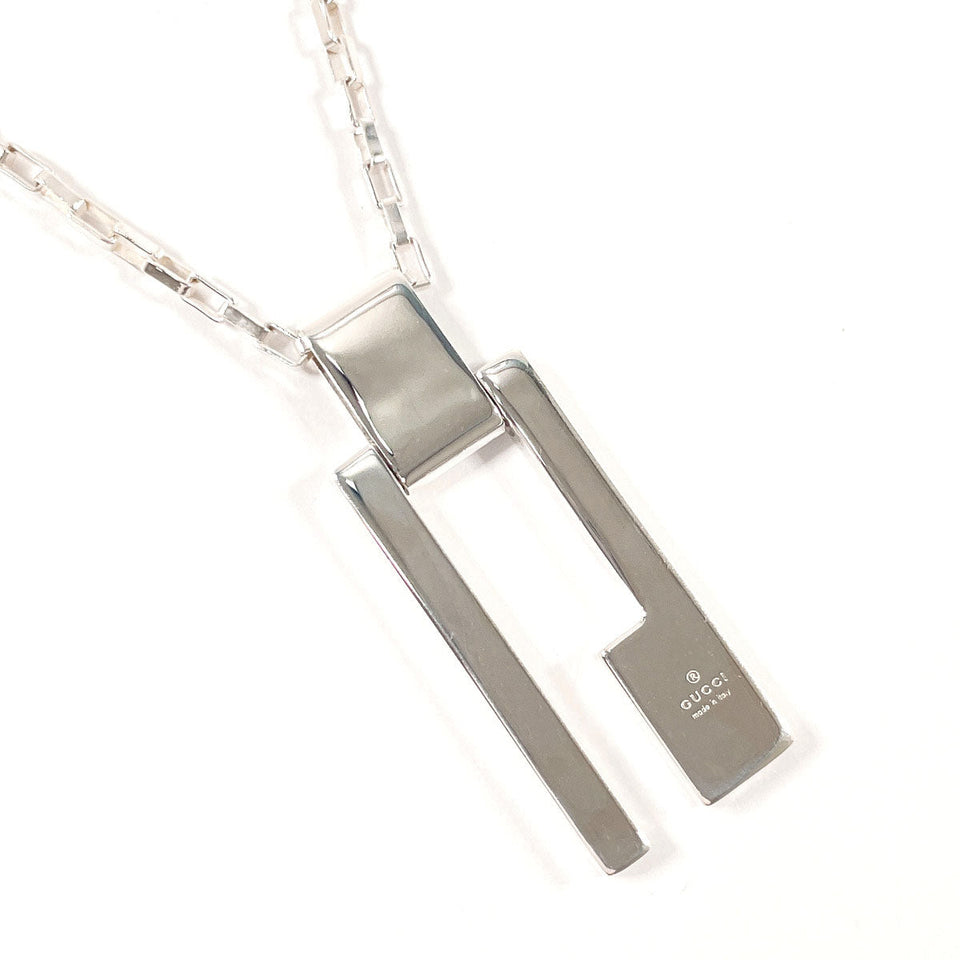 Gucci Necklace 145171 J8400 8106 Silver925 Silver G logo plate