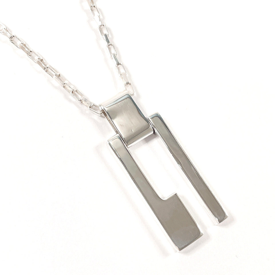 Gucci Necklace 145171 J8400 8106 Silver925 Silver G logo plate