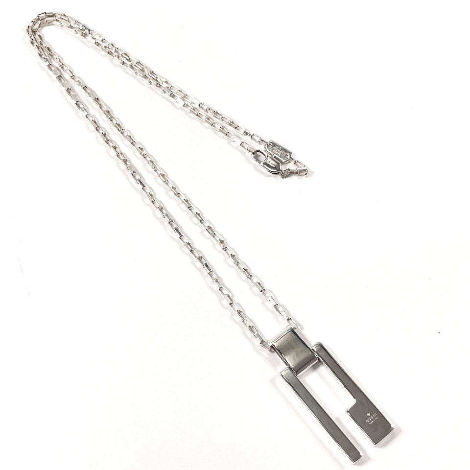 Gucci Necklace 145171 J8400 8106 Silver925 Silver G logo plate