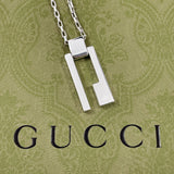 Gucci Necklace 145171 J8400 8106 Silver925 Silver G logo plate