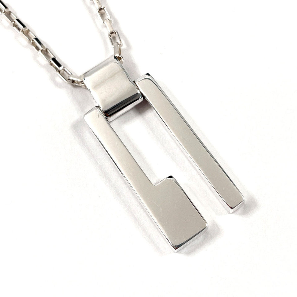 Gucci Necklace 145171 J8400 8106 Silver925 Silver G logo plate