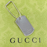 Gucci key ring Silver925 Silver Ball chain Dog tag