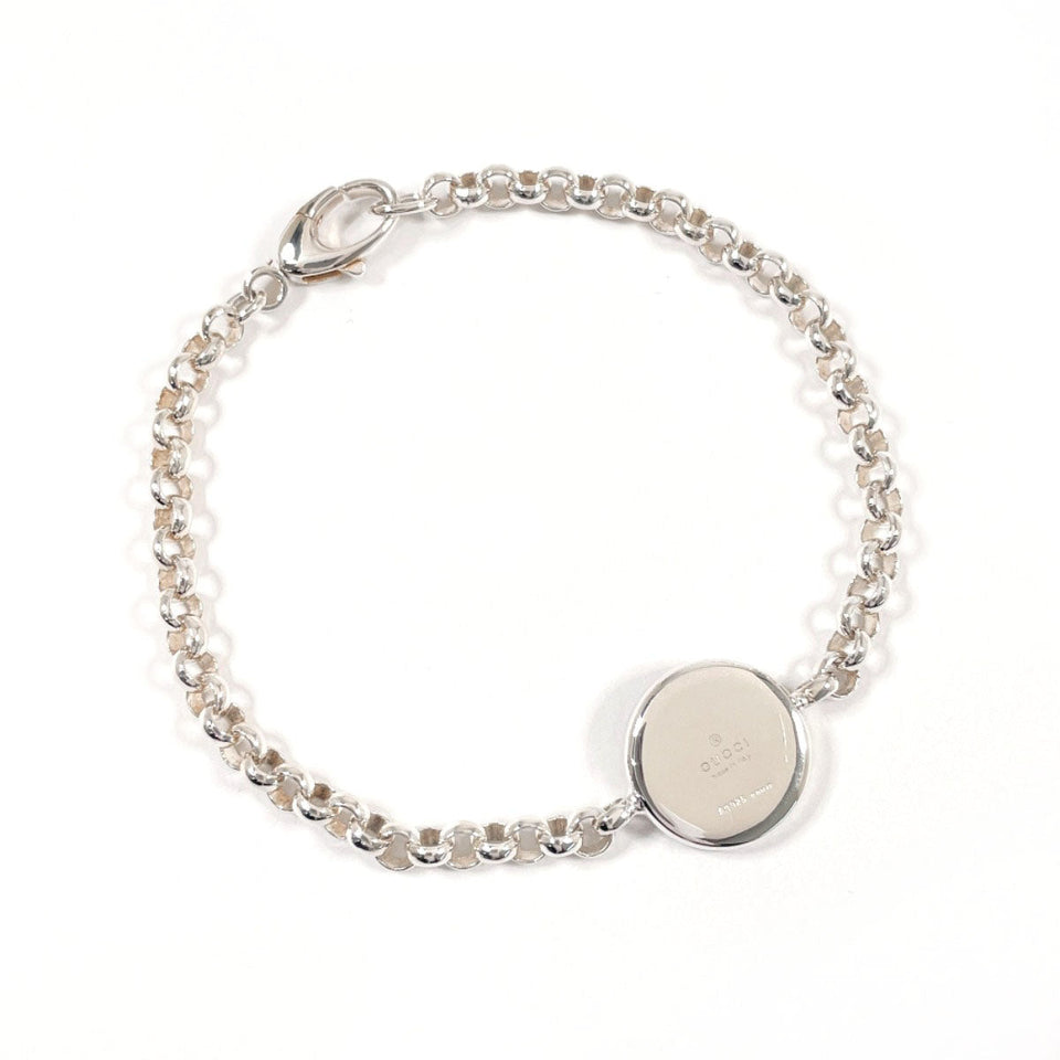 Gucci bracelet Silver925 Silver Chain Round plate 17