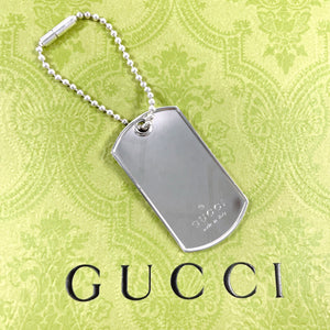 Gucci key ring Silver925 Silver Ball chain Dog tag