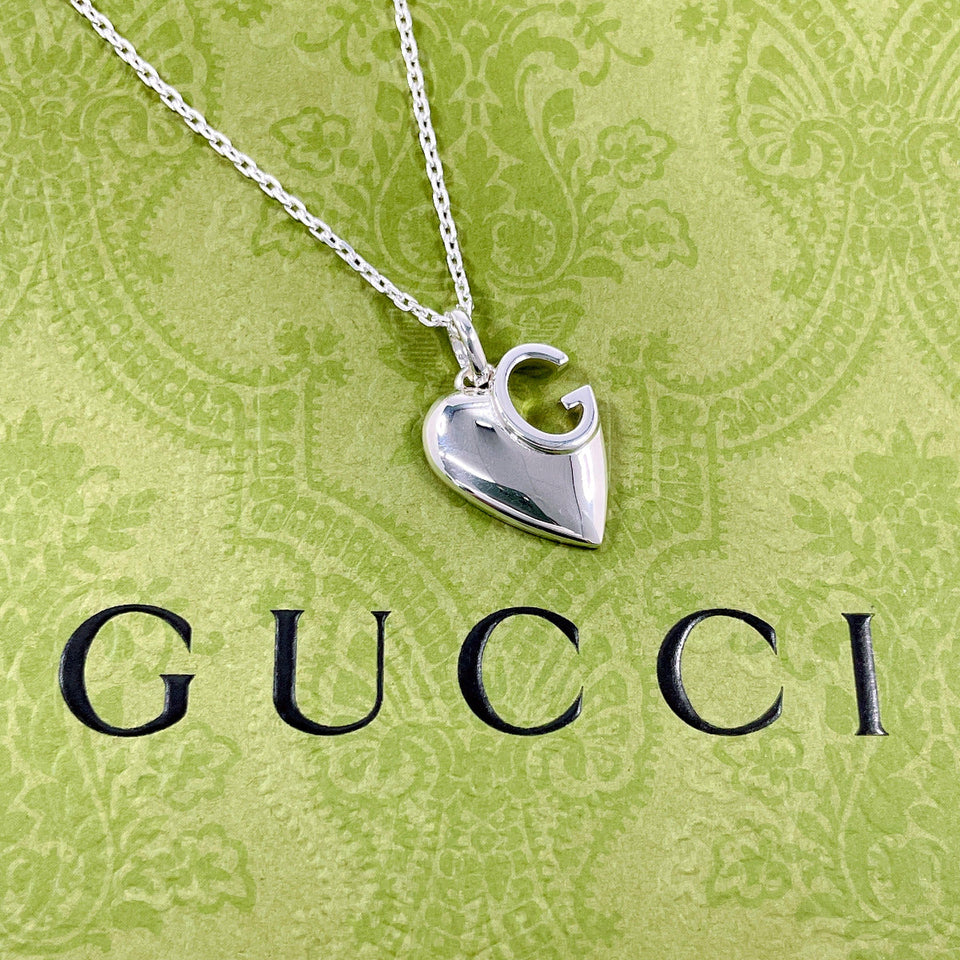 Gucci Necklace 233963 J8400 8106 Silver925 Silver G logo heart