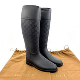 Gucci Rain shoes rubber black GG rain boots 36