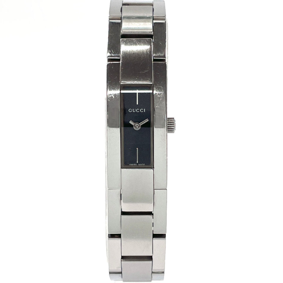 Gucci Watches Quartz 4600L Stainless Steel Silver black dial