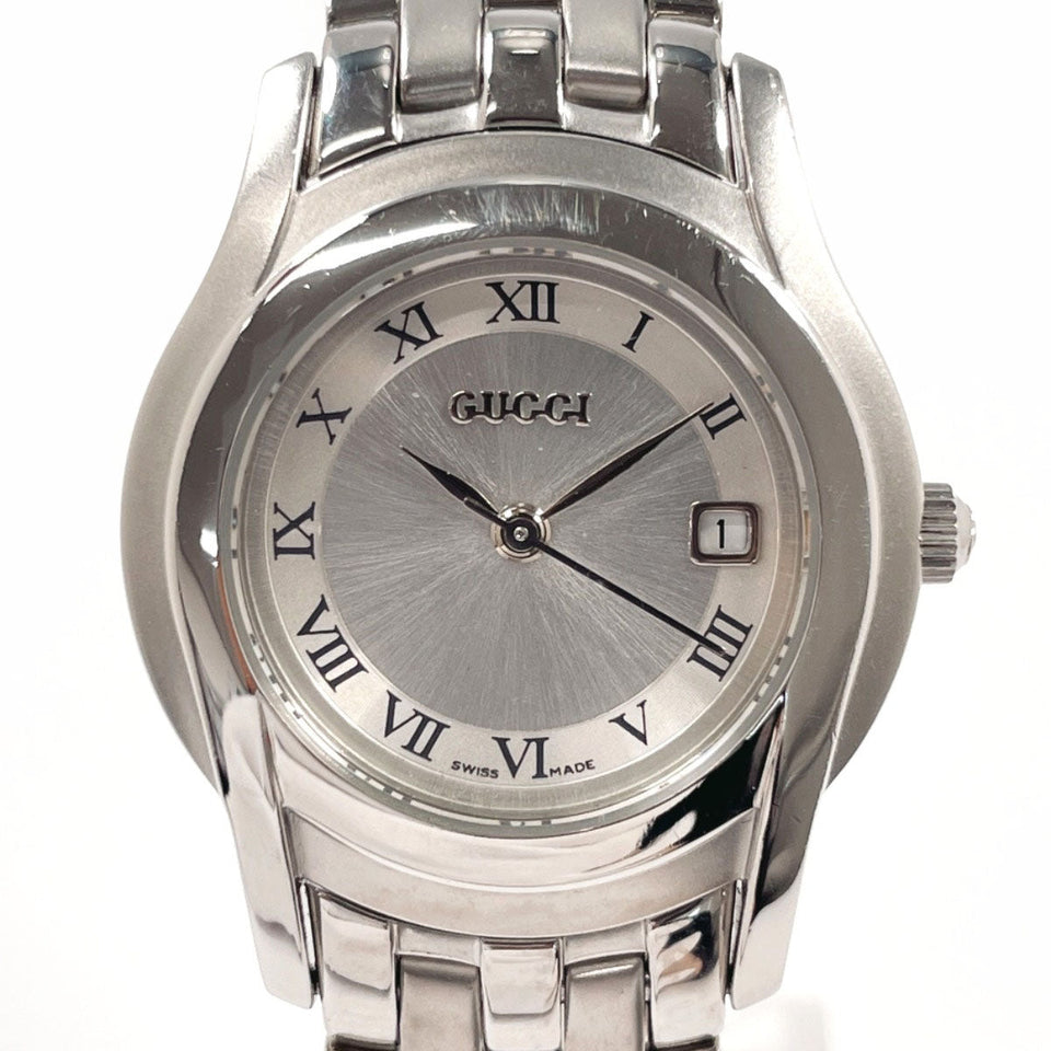 Gucci Watches Quartz 5500L Stainless Steel Silver Silver dial