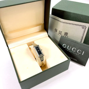 Gucci Watches Quartz 1500L Stainless Steel Silver black dial