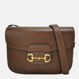 Gucci 1955 Horsebit Shoulder Bag Caramel Brown Small Leather