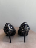 Louis Vuitton Black Liza Sequin Pumps - 37