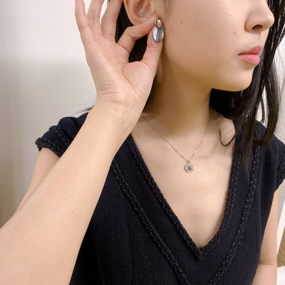 Chanel Vintage Silver Earrings