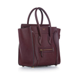 Celine Luggage Leather Tote Bag Purple