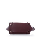 Celine Luggage Leather Tote Bag Purple