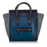 Nano Luggage Leather Satchel Blue