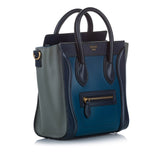 Nano Luggage Leather Satchel Blue