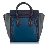 Nano Luggage Leather Satchel Blue