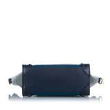 Nano Luggage Leather Satchel Blue
