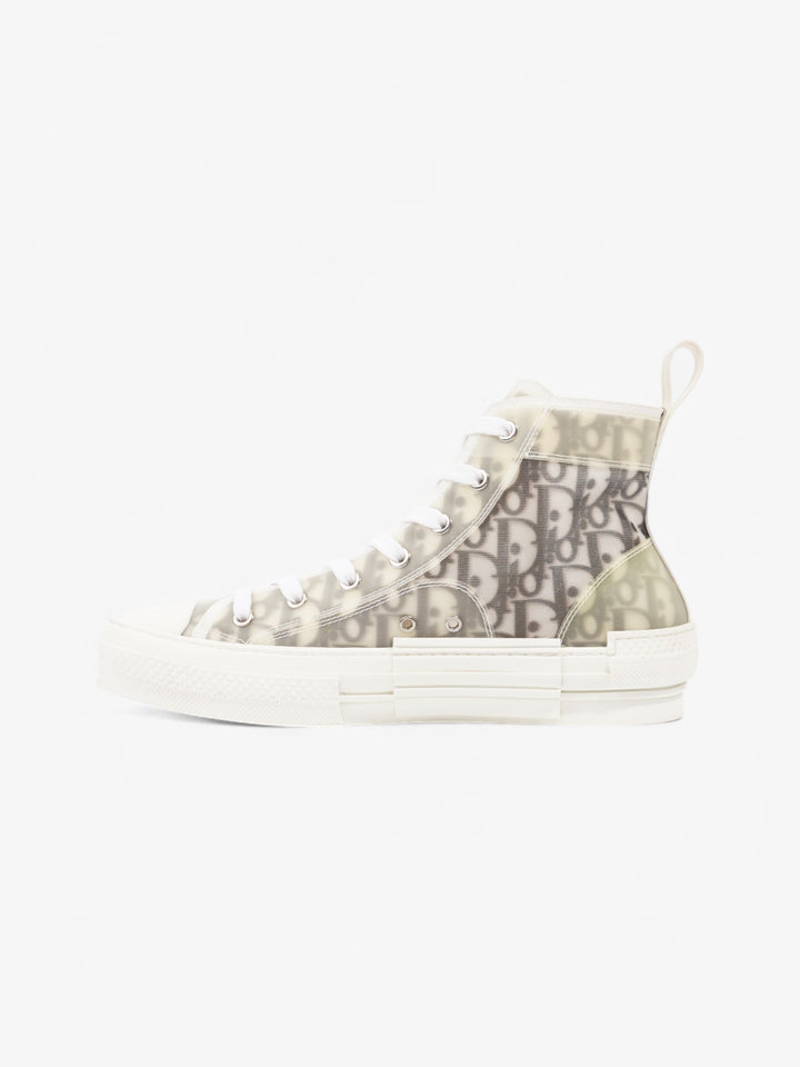 Christian Dior B23 High Top  White / Grey Oblique  Mesh EU 40 UK 7
