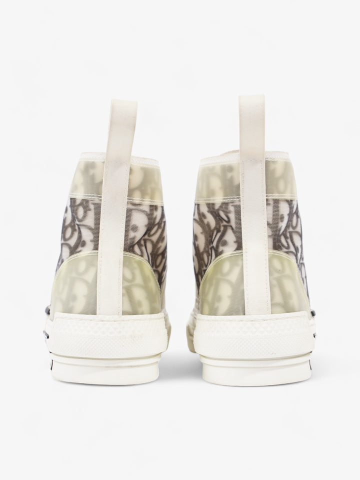 Christian Dior B23 High Top  White / Grey Oblique  Mesh EU 40 UK 7