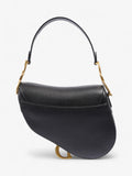 Christian Dior Saddle Bag Black Calfskin Leather