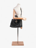Christian Dior Diorissimo Satchel Black Calfskin Leather Large