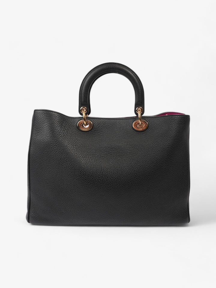 Christian Dior Diorissimo Satchel Black Calfskin Leather Large